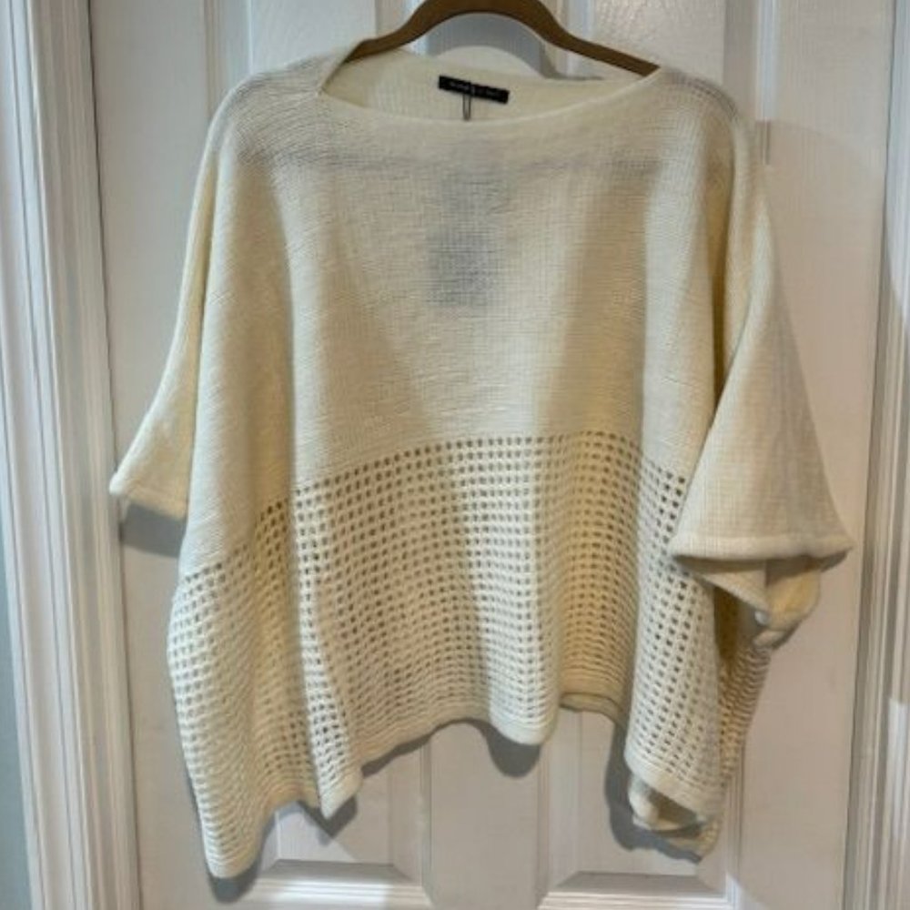 Do Everything In Love Cream Sweater/poncho